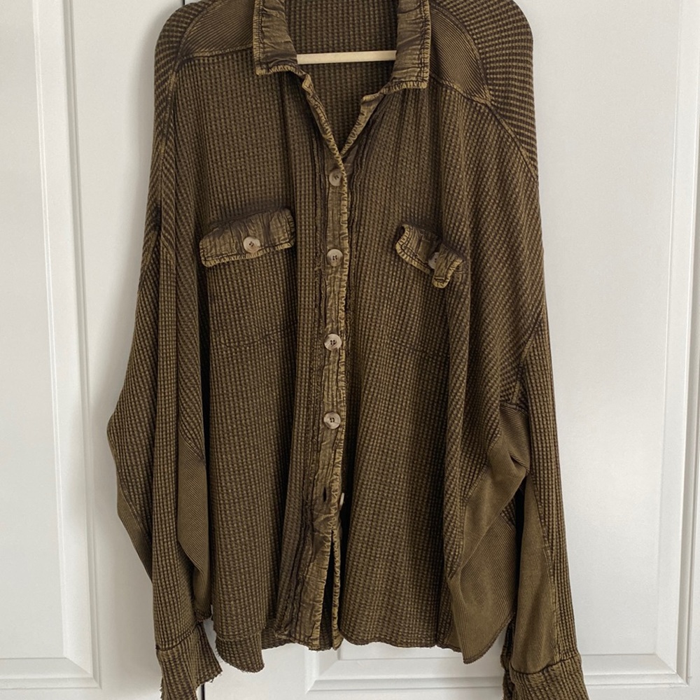 Free People One Scout Jacket- XL Army Green